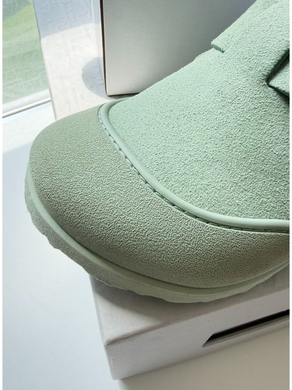 Dior x Birkenstock Tokio Mule Water Green Suede Clogs - Picture 8 of 15